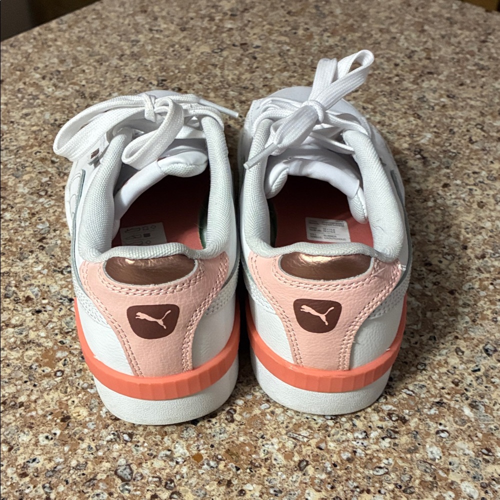 Puma White Sneakers with Pink Accents - Picture 3 of 3